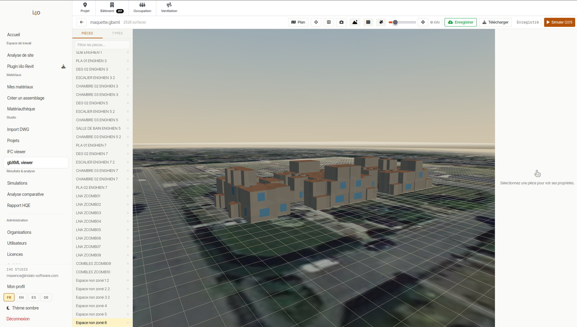 Modeleur i4o — fusion et scission de pièces, déplacement d'une cloison sur la maquette issue du DWG